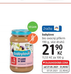 Ovocná přesnídávka bio Babylove