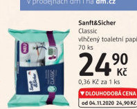 Toaletní papír vlhčený Sanft&amp