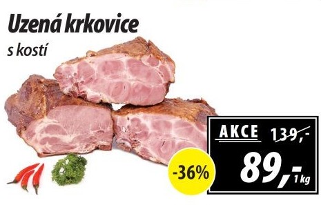 Uzená krkovice s kostí