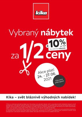akční leták Kika nábytek 24.6.2021-27.7.2021