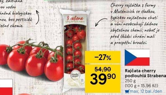 Rajčata cherry keříková Čerstvě utrženo