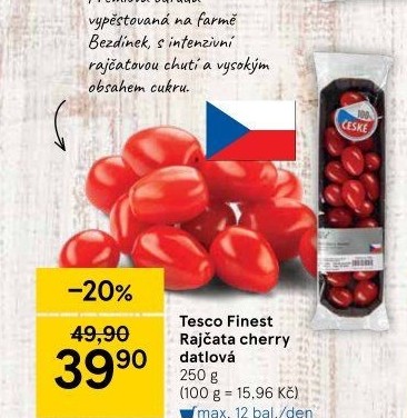 Rajčata cherry Tesco Finest