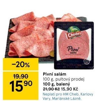 Salám pivní Beskydské uzeniny Chodura