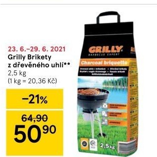 Brikety dřevěné Grilly