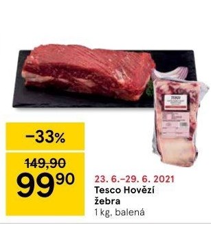 Hovězí žebra Tesco
