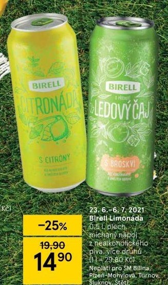 Nealkoholické pivo ochucené Birell
