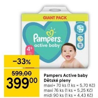 Pleny dětské Active Baby Pampers