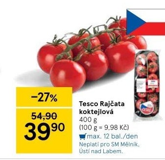 Rajčata koktejlová Tesco