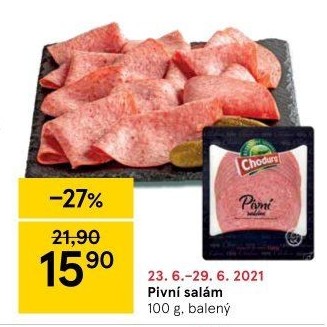Salám pivní Beskydské uzeniny Chodura