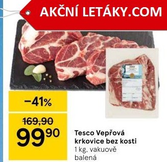 Vepřová krkovice bez kosti Tesco