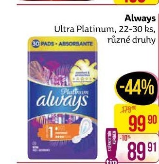 Dámské vložky Ultra Platinum Always