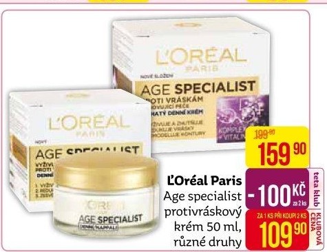 Krém pleťový proti vráskám Age Specialist L'