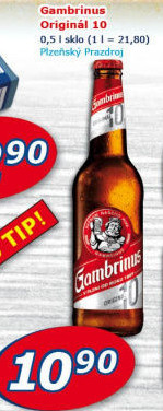 Pivo světlé výčepní Originál 10° Gambrinus