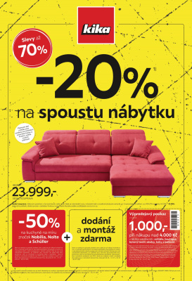 akční leták Kika nábytek 28.6.2021-11.7.2021