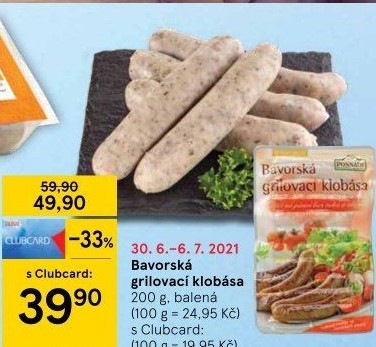 Bavorská grilovací klobása Ponnath