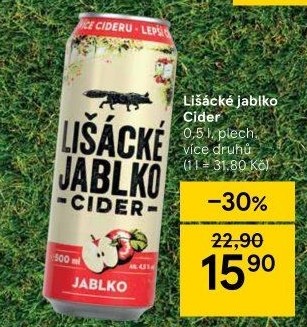 Cider Lišácké jablko Heineken