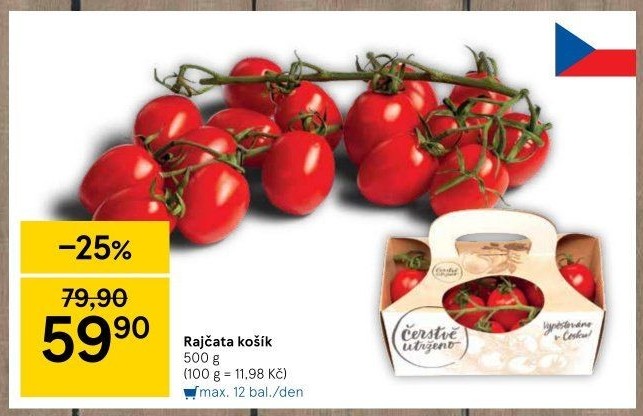 Rajčata keříková Čerstvě utrženo