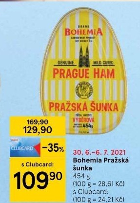 Šunka pražská Bohemia Maso Planá