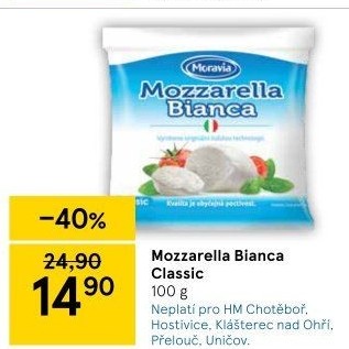 Sýr Mozzarella Bianca Moravia