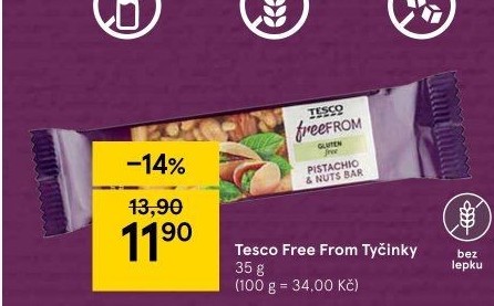 Tyčinka bez lepku Tesco Free From
