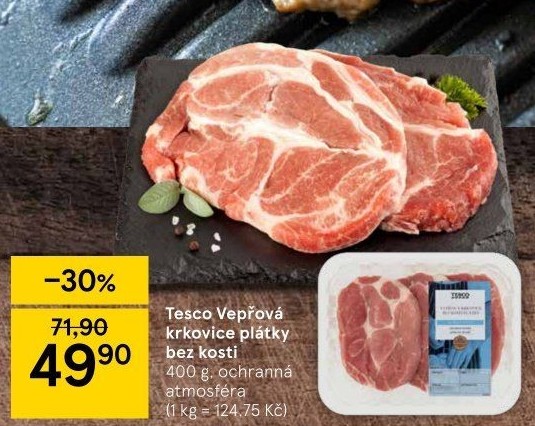 Vepřová krkovice bez kosti Tesco