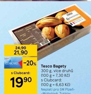 Bageta k dopečení Tesco