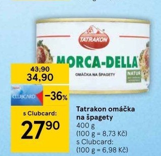 Omáčka na těstoviny Tatrakon - konzerva