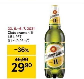 Pivo světlý ležák 11° Zlatopramen