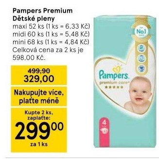 Pleny dětské Pampers Premium Care