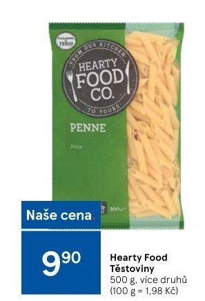 Těstoviny Hearty Food Co Tesco