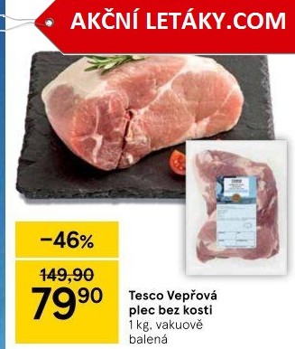 Vepřová plec bez kosti Tesco