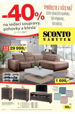 akční leták Sconto nábytek 2.7.2021-22.7.2021