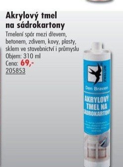 Akrylový tmel na sádrokartony Den Braven