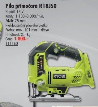 Aku přímočará pila Ryobi R18JS0