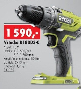 Aku vrtačka Ryobi R18DD3-0