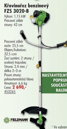 Benzinový křovinořez Fieldmann FZS 3020-B
