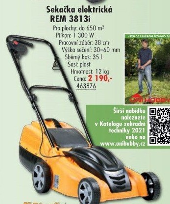 Elektrická sekačka Riwall REM 3813i