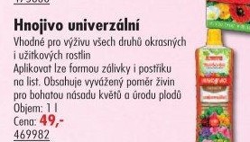 Hnojivo univerzální Barborka