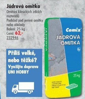 Jádrová omítka Cemix