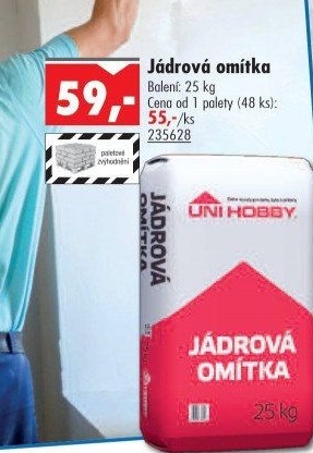Jádrová omítka Uni Hobby