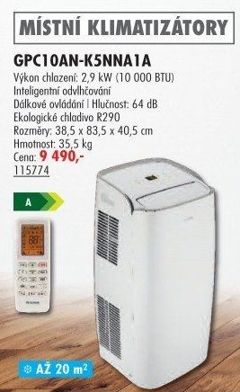 Klimatizace přenosn GREE GPC10AN-K5NNA1A