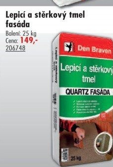 Lepicí a stěrkový tmel Quartz Fasáda Den Braven