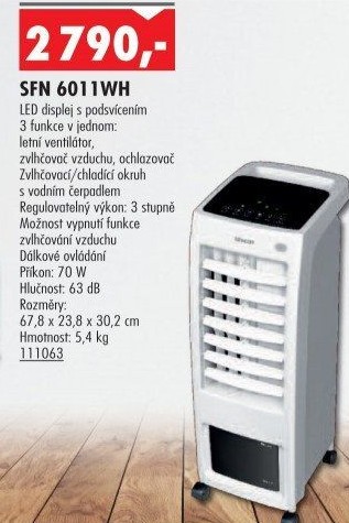 Ochlazovač vzduchu Sencor SFN 6011WH