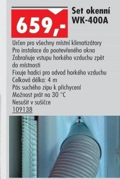 Okenní set pro mobilní klimatizace Sinclair
