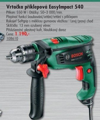 Příklepová vrtačka EasyImpact 540 Bosch