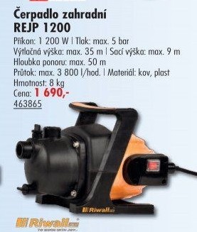 Proudové čerpadlo Riwall REJP 1200
