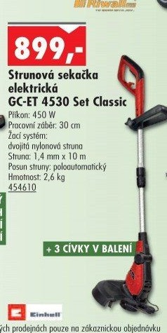 Sekačka strunová elektrická Einhell GC-ET 4530 Set Classic