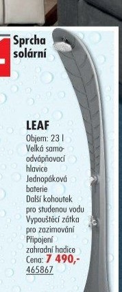 Solární sprcha Leaf Steinbach