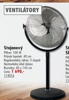 Stojanový ventilátor