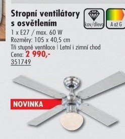 Stropní ventilátor Champion Globo